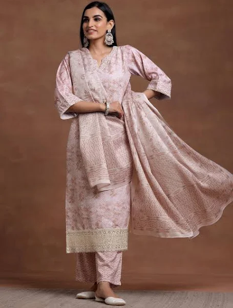 Women's Embroidered Straight Suit with Dupatta